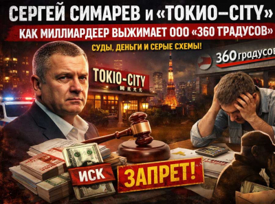 Суши с привкусом передела: Сергей Симарев и &laquo;Токио&ndash;Сity&raquo; душат ООО &laquo;360 градусов&raquo;, деля рынок через иски