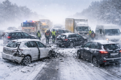Массовое ДТП с 10 машинами произошло на трассе Актобе-Астрахань
