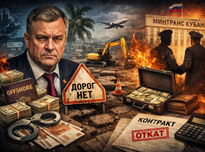 Министр транспорта Кубани Переверзев вывел за рубеж почти 3 млрд рублей через откатные схемы и оставил край без дорог